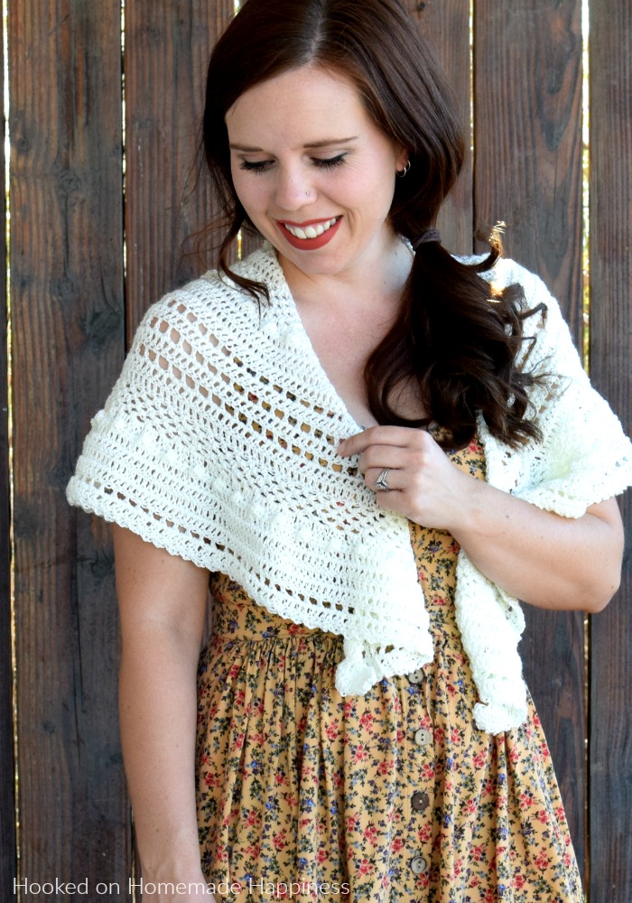 Al Fresco Shawl Crochet Pattern - The Al Fresco Shawl Crochet Pattern is a lightweight shawl that's perfect for cool evenings.