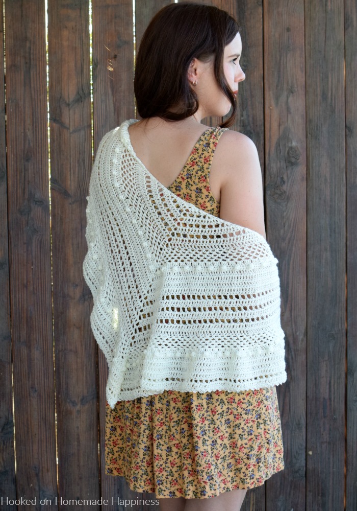 Al Fresco Shawl Crochet Pattern - The Al Fresco Shawl Crochet Pattern is a lightweight shawl that's perfect for cool evenings.