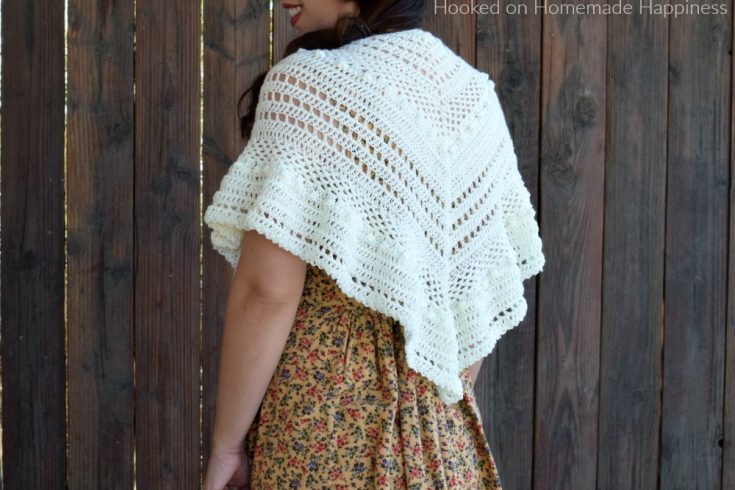 Al Fresco Shawl Crochet Pattern - The Al Fresco Shawl Crochet Pattern is a lightweight shawl that's perfect for cool evenings.