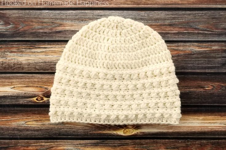 Snowdrop Beanie Crochet Pattern - The Snowdrop Beanie Crochet Pattern starts out with a simple double crochet. Then it uses a combination of half double crochet and the Pebble Stitch to create the pretty textured brim.