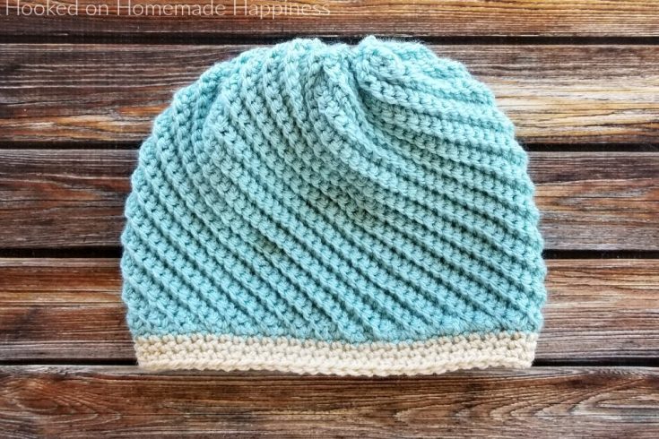 Twisted Beanie Crochet Pattern - I am so excited to share the Twisted Beanie Crochet Pattern with you! This beanie is completely different than any beanie I have ever made. I hope you love it, too!