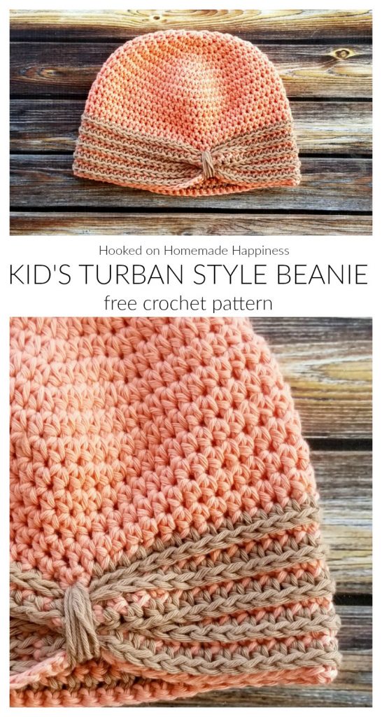 Kid's Turban Style Hat Crochet Pattern - The Kid's Turban Style Hat Crochet Pattern has adorable details that are so easy to create!