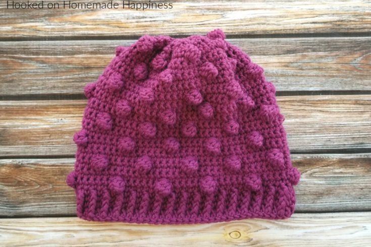 Bobble Beanie Crochet Pattern - The Bobble Beanie Crochet Pattern is the last pattern for this year's CAL for a Cause! I thought it would be fun to add this trendy beanie to our collective stack.