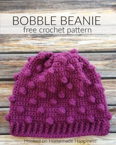 Bobble Beanie Crochet Pattern - The Bobble Beanie Crochet Pattern is the last pattern for this year's CAL for a Cause! I thought it would be fun to add this trendy beanie to our collective stack.