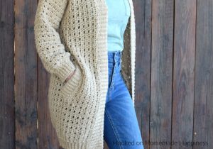 Cafe au Lait Cardigan Crochet Pattern - There is so much to love about the Cafe au Lait Cardigan Crochet Pattern. The seamless construction, the ribbing, the simple stitch, the POCKETS!