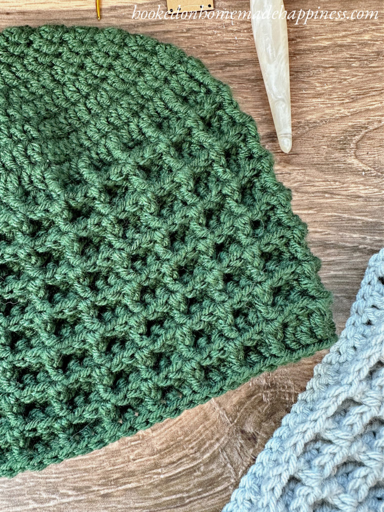 Waffle Brim Beanie Crochet Pattern