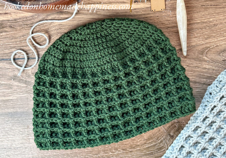 Waffle Brim Beanie Crochet Pattern