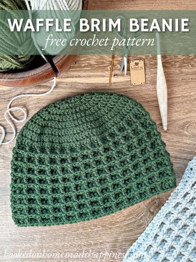 Waffle Brim Beanie Crochet Pattern