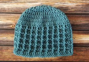 Waffle Brim Beanie Crochet Pattern - The Waffle Brim Beanie Crochet Pattern is an easy pattern with great texture!