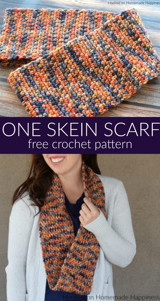 One Skein Infinity Scarf Crochet Pattern - Do you have that one special skein of yarn you don't know what to do with? The One Skein Infinity Scarf Crochet Pattern is the answer!
