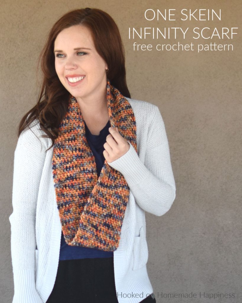 One Skein Infinity Scarf Crochet Pattern - Do you have that one special skein of yarn you don't know what to do with? The One Skein Infinity Scarf Crochet Pattern is the answer!