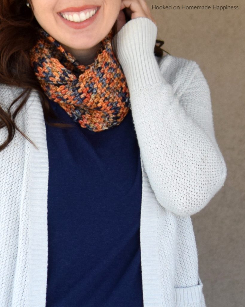 One Skein Infinity Scarf Crochet Pattern - Do you have that one special skein of yarn you don't know what to do with? The One Skein Infinity Scarf Crochet Pattern is the answer!