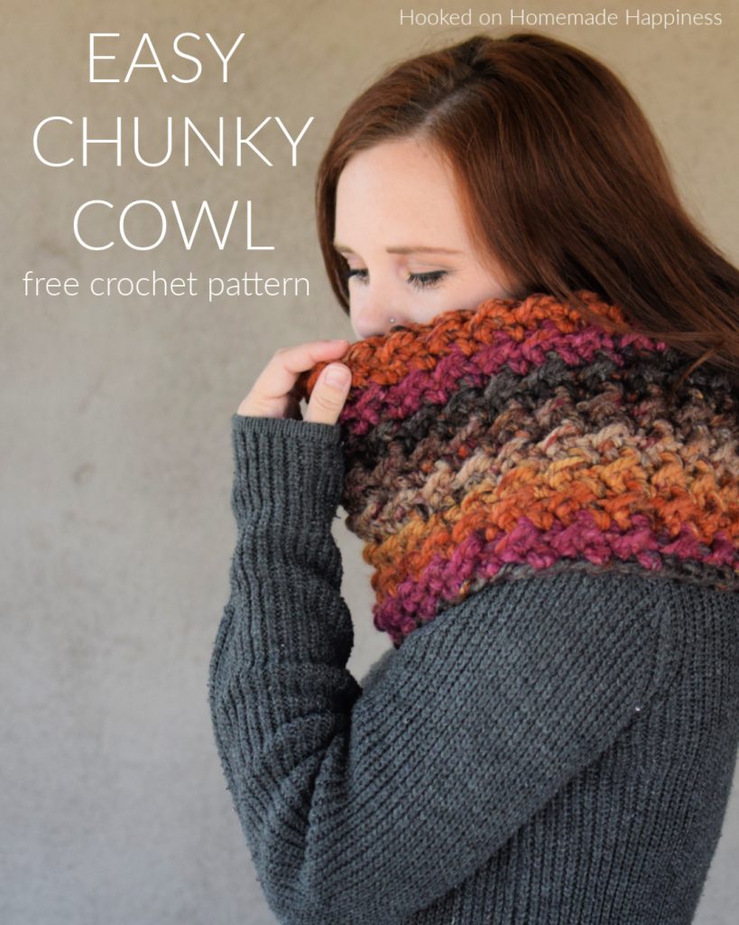 Easy Chunky Cowl Crochet Pattern Hooked On Homemade Happiness