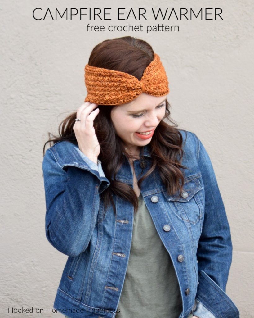 Campfire Ear Warmer Crochet Pattern - The Campfire Ear Warmer Crochet Pattern uses a couple of my favorite stitches! I used the Suzette Stitch and HDC in the 3rd loop to create this beautifully textured ear warmer. 