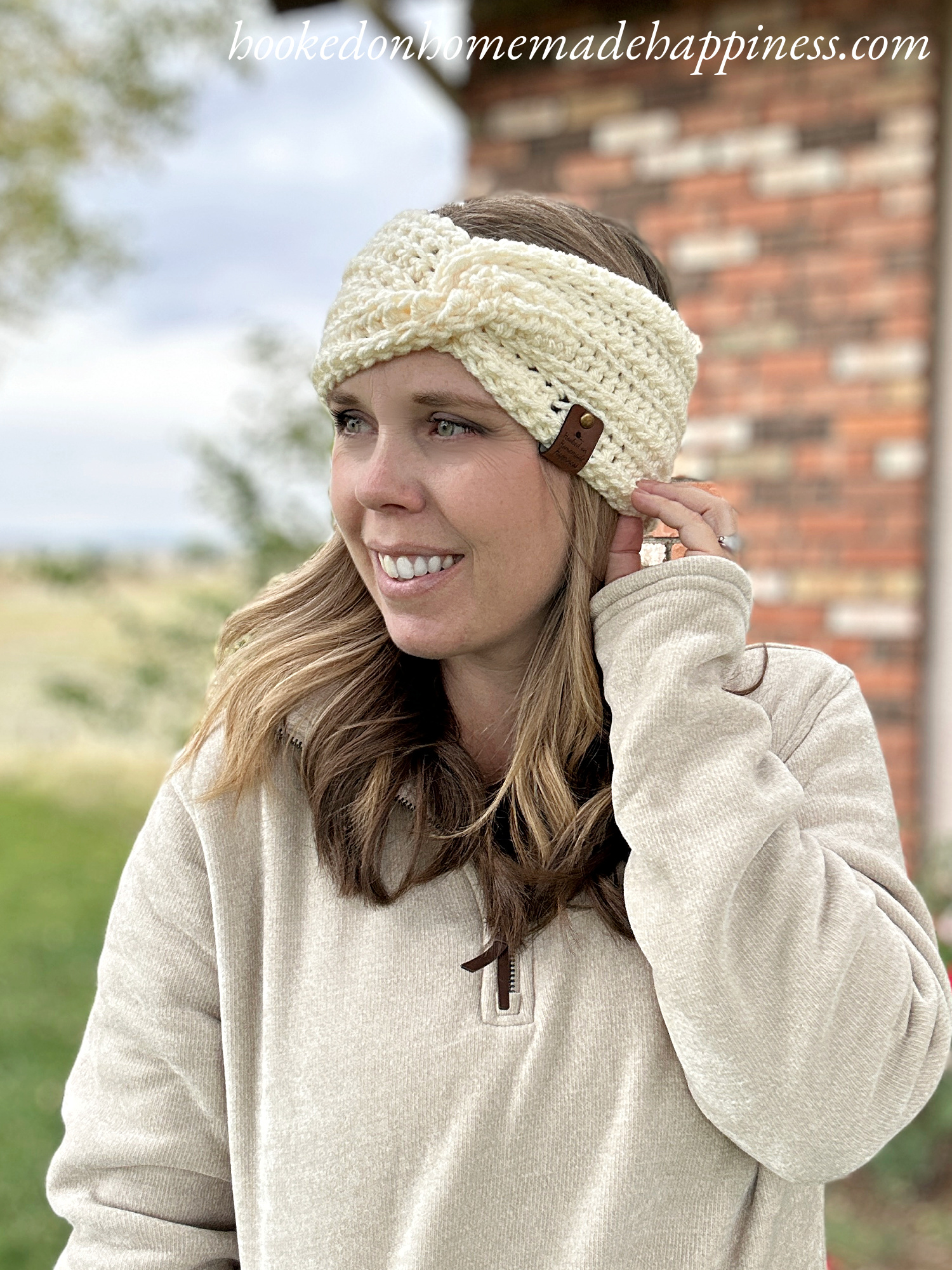 Twisted Ear Warmer Crochet Pattern - Hooked on Homemade Happiness