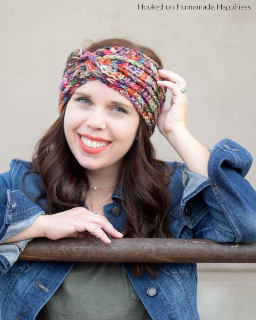 Slightly Twisted Ear Warmer Crochet Pattern - The Slightly Twisted Ear Warmer Crochet Pattern only looks like it's twisted. It's all in the sewing! If you know how to crochet a rectangle, you can definitely make this ear warmer.