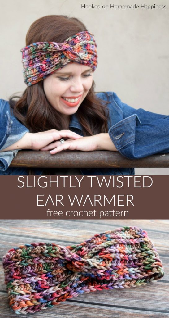 Slightly Twisted Ear Warmer Crochet Pattern - The Slightly Twisted Ear Warmer Crochet Pattern only looks like it's twisted. It's all in the sewing! If you know how to crochet a rectangle, you can definitely make this ear warmer.