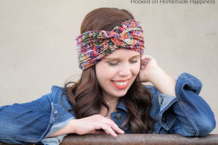 Slightly Twisted Ear Warmer Crochet Pattern - The Slightly Twisted Ear Warmer Crochet Pattern only looks like it's twisted. It's all in the sewing! If you know how to crochet a rectangle, you can definitely make this ear warmer.