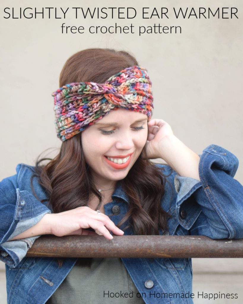 Slightly Twisted Ear Warmer Crochet Pattern - The Slightly Twisted Ear Warmer Crochet Pattern only looks like it's twisted. It's all in the sewing! If you know how to crochet a rectangle, you can definitely make this ear warmer.