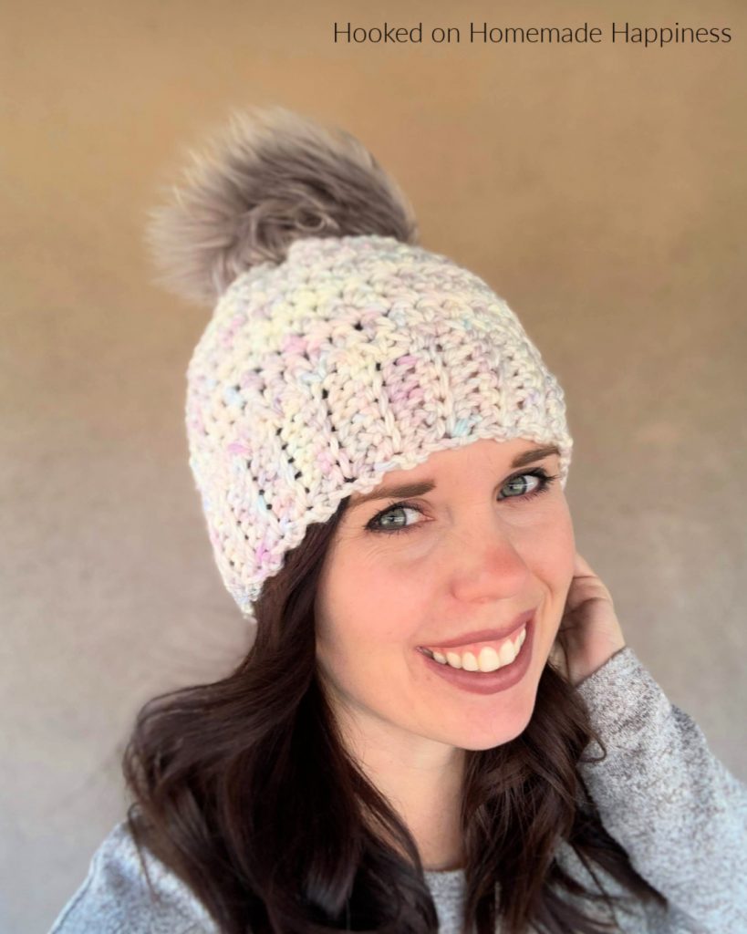 Arctic Beanie Crochet Pattern - The Arctic Beanie Crochet Pattern is made with super simple stitches and bulky weight yarn. Quick and easy!