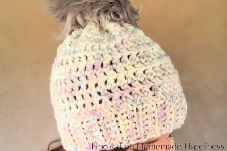 Arctic Beanie Crochet Pattern - The Arctic Beanie Crochet Pattern is made with super simple stitches and bulky weight yarn. Quick and easy!