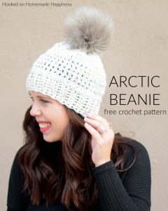 Arctic Beanie Crochet Pattern - The Arctic Beanie Crochet Pattern is made with super simple stitches and bulky weight yarn. Quick and easy!