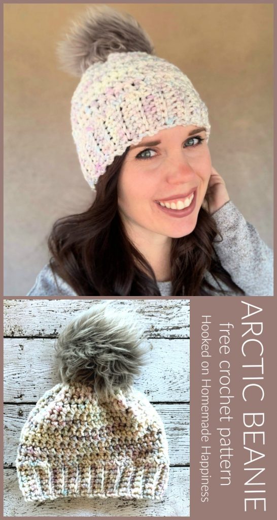 Arctic Beanie Crochet Pattern - The Arctic Beanie Crochet Pattern is made with super simple stitches and bulky weight yarn. Quick and easy!