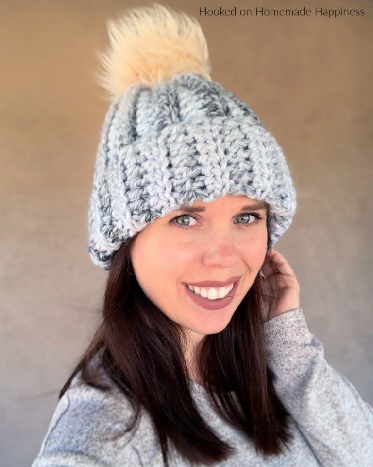 Chunky Classic Beanie Crochet Pattern - Hooked on Homemade Happiness
