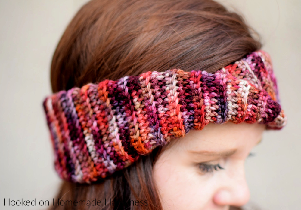Fireside Ear Warmer Crochet Pattern - The Fireside Ear Warmer Crochet Pattern has a double brim so it's extra toasty for those cold winter nights!