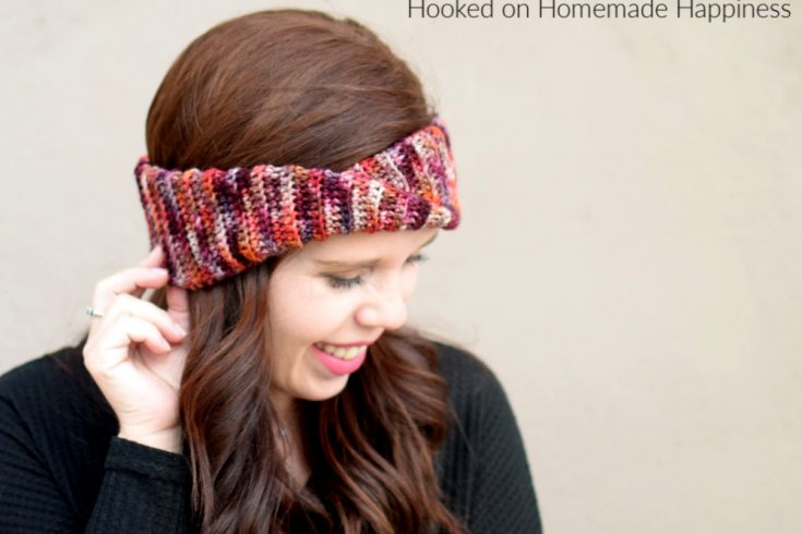 Fireside Ear Warmer Crochet Pattern - The Fireside Ear Warmer Crochet Pattern has a double brim so it's extra toasty for those cold winter nights!