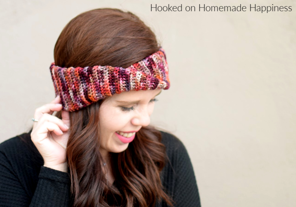 Fireside Ear Warmer Crochet Pattern - The Fireside Ear Warmer Crochet Pattern has a double brim so it's extra toasty for those cold winter nights!