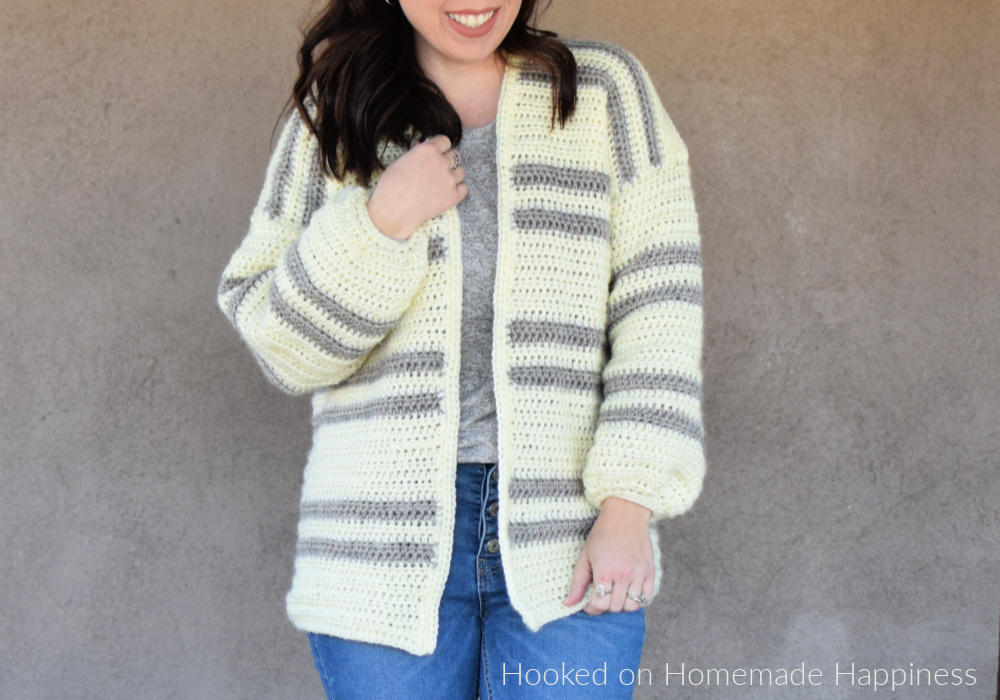 Cozy Cardi Crochet Pattern - The Cozy Cardi Crochet Pattern is a super easy beginner level pattern with very little sewing!