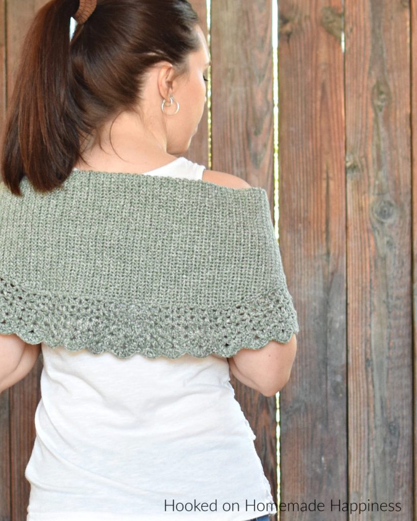 Sunday Shawlette Crochet Pattern - The Sunday Shawlette Crochet Pattern is a flirty & feminine design. It fits over the shoulders perfectly and is a beautiful accessory.