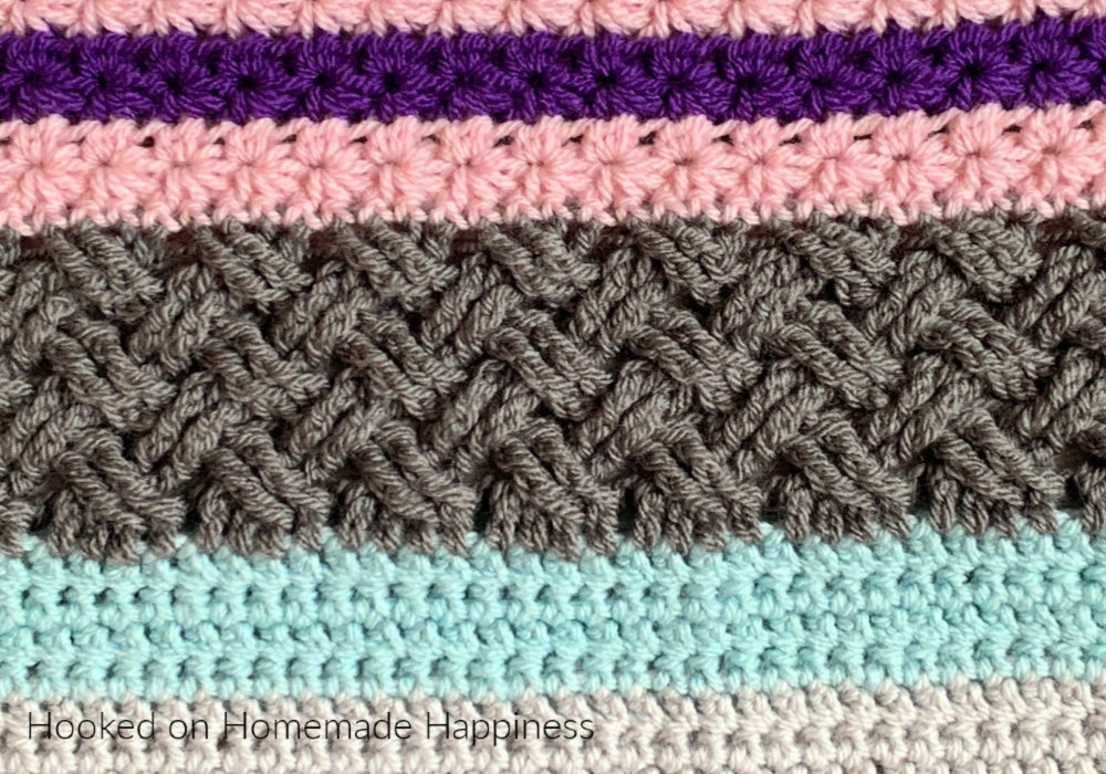 This week's stitch is the Celtic Weave Stitch. It creates such a gorgeous texture that's created with just a 2 row repeat.