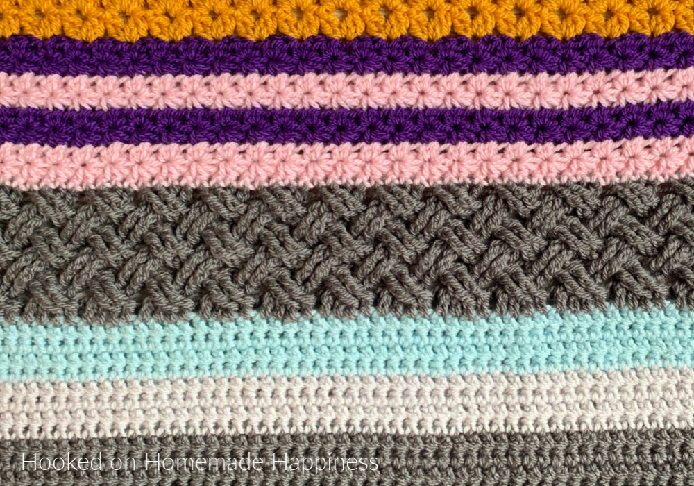 This week's stitch is the Celtic Weave Stitch. It creates such a gorgeous texture that's created with just a 2 row repeat.
