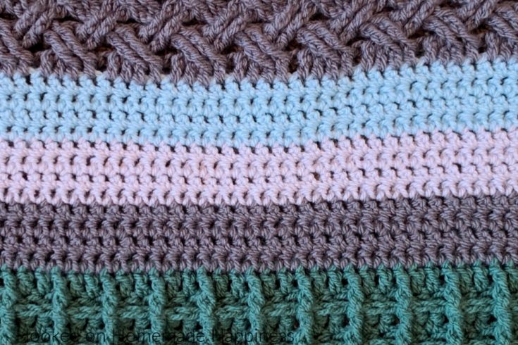 This week’s stitch for the Stitch Sampler Scrapghan is the Extended Single Crochet! I love this stitch.