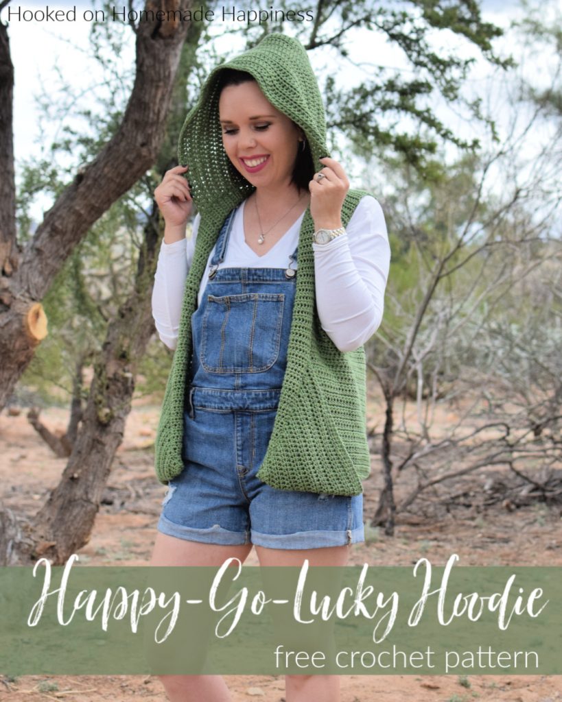 Happy-Go-Lucky Hoodie Crochet Pattern - Hooked on Homemade Happiness