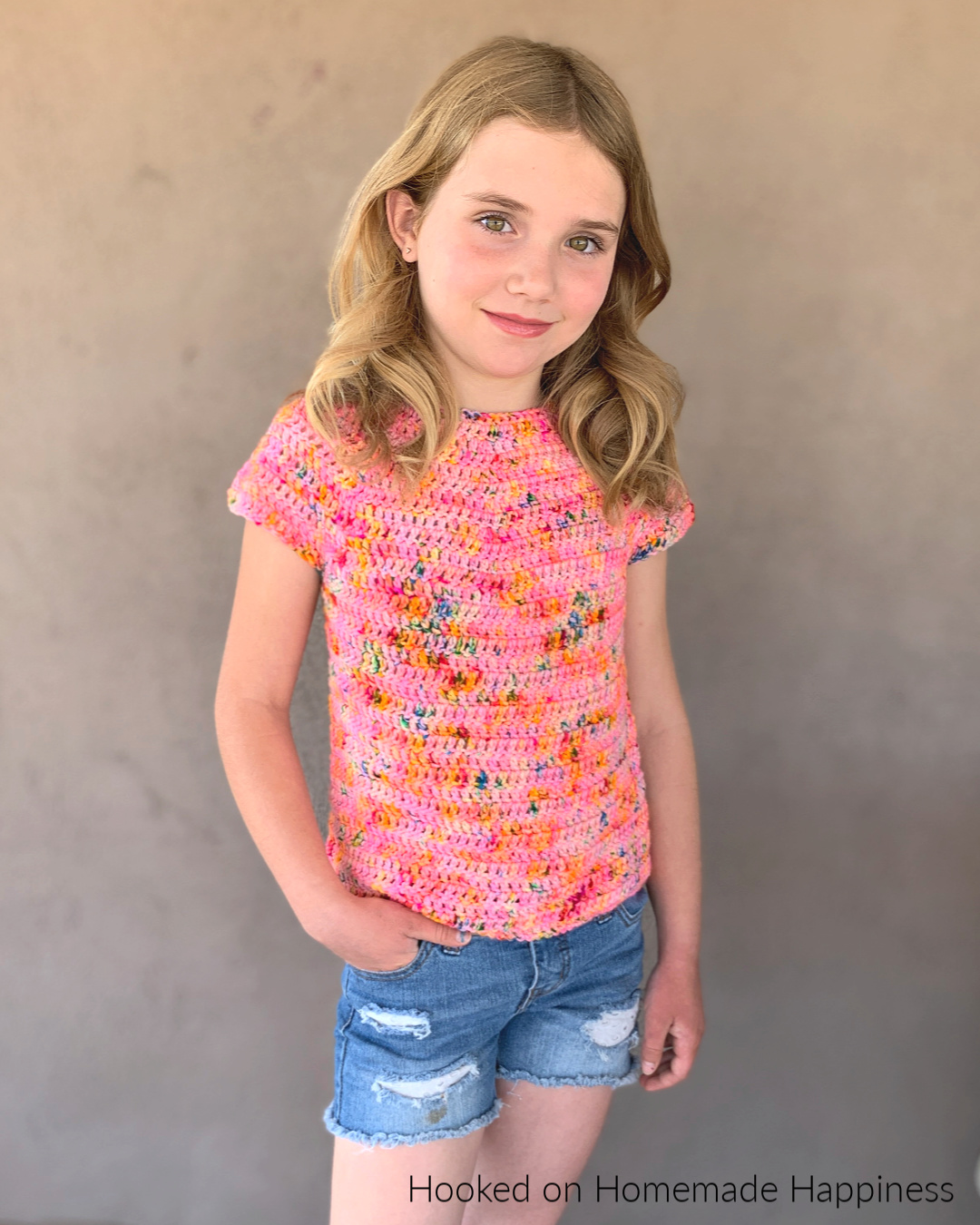 Kid's Basic Tee Crochet Pattern - Hooked on Homemade Happiness