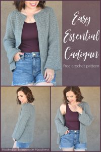 Easy Essential Cardigan Crochet Pattern - Hooked on Homemade Happiness