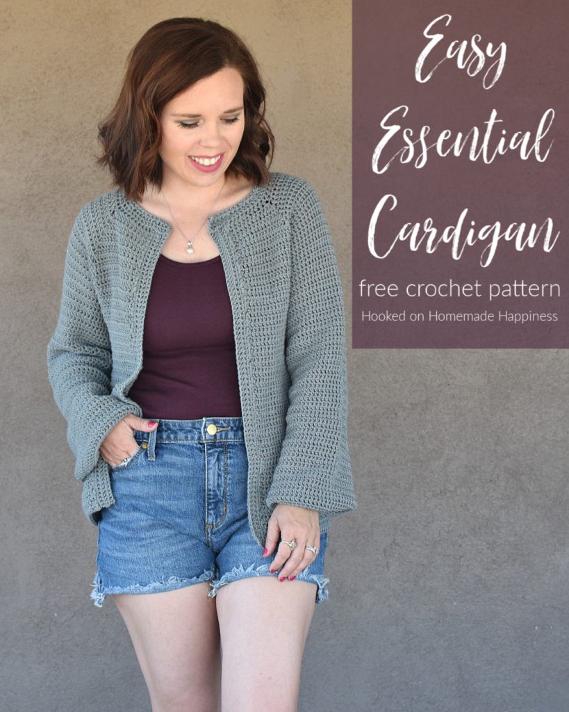 Easy Essential Cardigan Crochet Pattern - The Easy Essential Cardigan Crochet Pattern is a closet staple! It has a comfortable fit with a simple, classic design. Just perfect for any occasion!