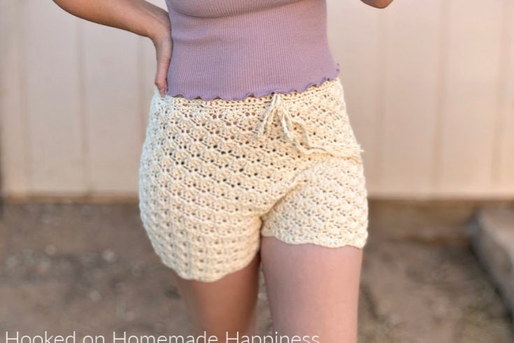 Shell Shorts Crochet Pattern - These Shell Shorts Crochet Pattern are perfect for summer! They're made of cotton so they can easily be worn over a swim suit and to the beach or pool!