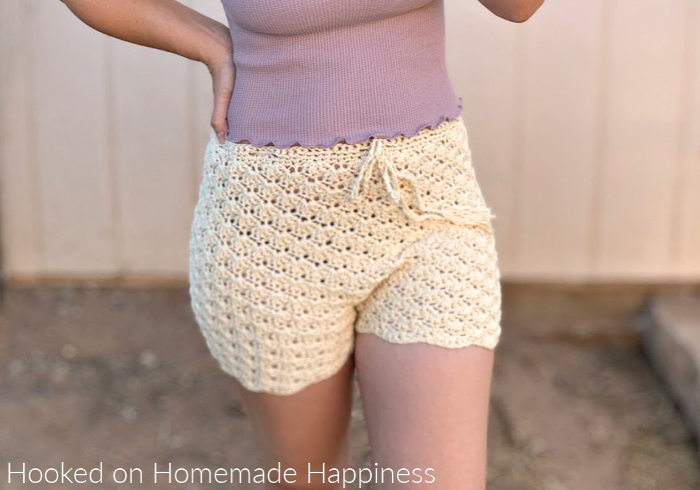 Shell Shorts Crochet Pattern - These Shell Shorts Crochet Pattern are perfect for summer! They're made of cotton so they can easily be worn over a swim suit and to the beach or pool!