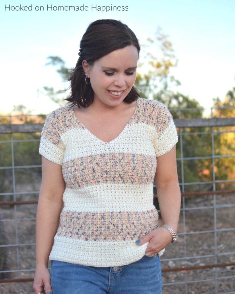 My Favorite Tee Crochet Pattern - The My Favorite Tee Crochet Pattern is just that... my favorite! It has a classic, easy to wear design that will go with almost anything.