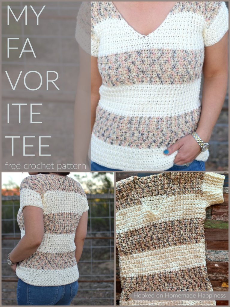 My Favorite Tee Crochet Pattern - The My Favorite Tee Crochet Pattern is just that... my favorite! It has a classic, easy to wear design that will go with almost anything.