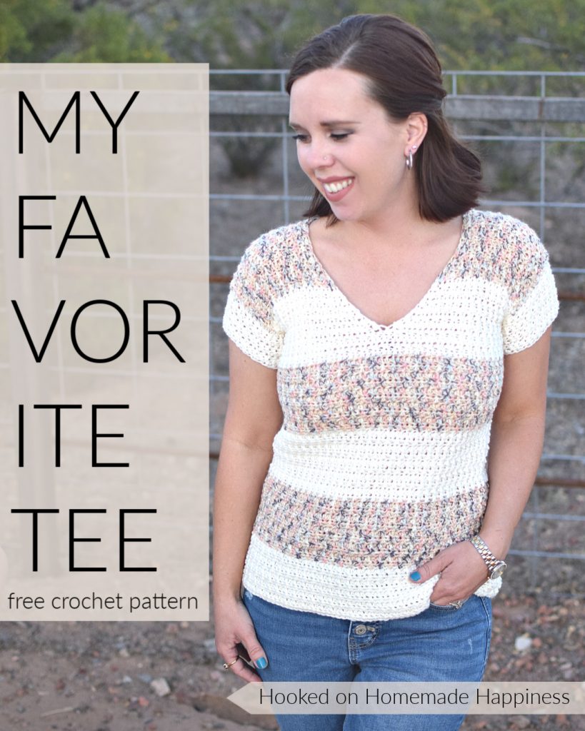 My Favorite Tee Crochet Pattern - The My Favorite Tee Crochet Pattern is just that... my favorite! It has a classic, easy to wear design that will go with almost anything.