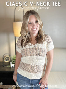 Classic V-Neck Tee Crochet Pattern