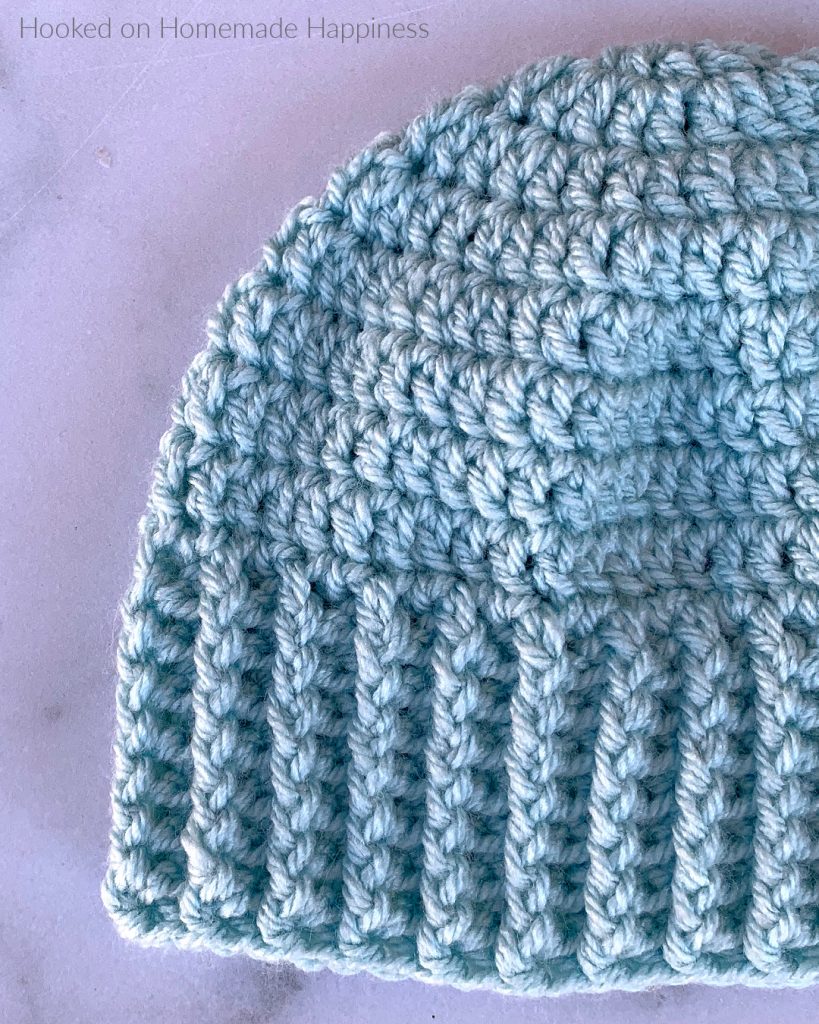 Wide Brim Baby Beanie Crochet Pattern - The Wide Brim Baby Hat Crochet Pattern is a super quick & easy pattern. The stretchy ribbing will be nice and cozy around a little one's ears!