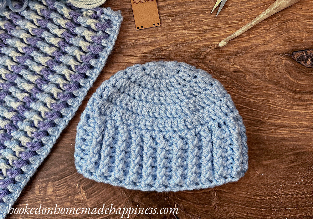 Ribbed Baby Beanie Crochet Pattern