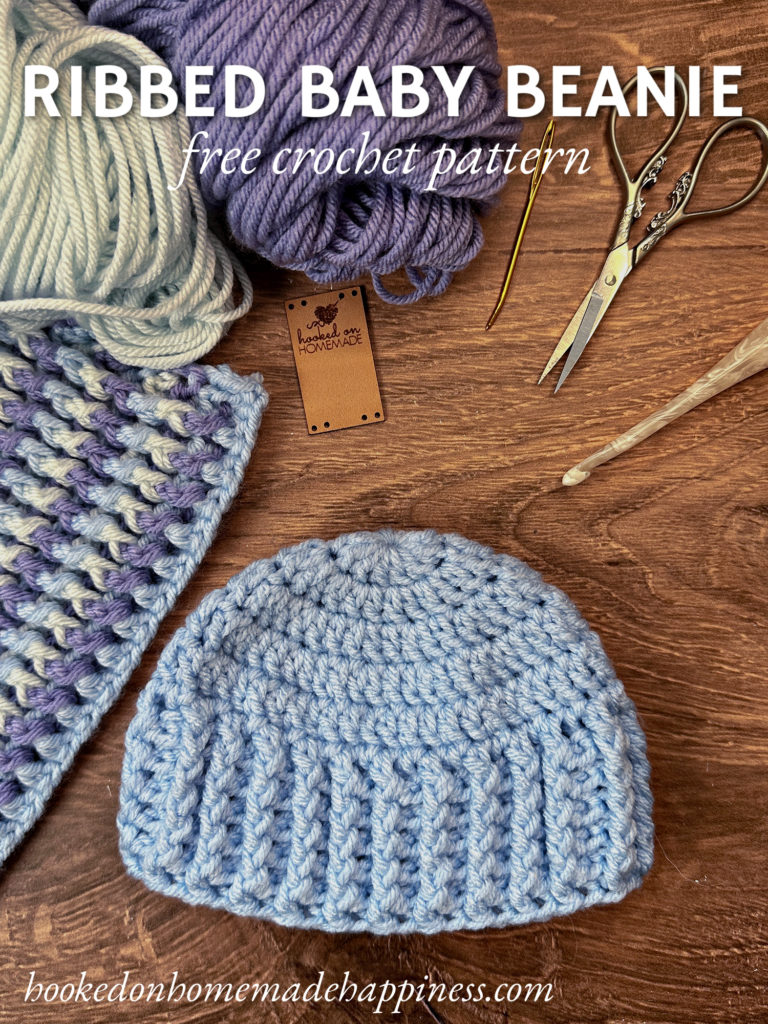Ribbed Baby Beanie Crochet Pattern
