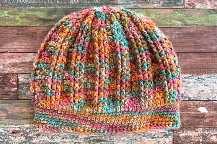 Burst Beanie Crochet Pattern - The Burst Beanie Crochet Pattern use simple stitches to create a fun and textured design!